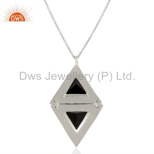 Triangle Shape 925 Silver Chain Pendant Gender: Women
