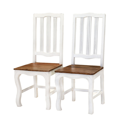Handmade White Natural Wood Restaurant Chair