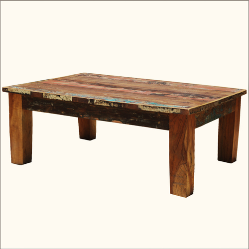 Reclaimed Wood Iron Coffee Table
