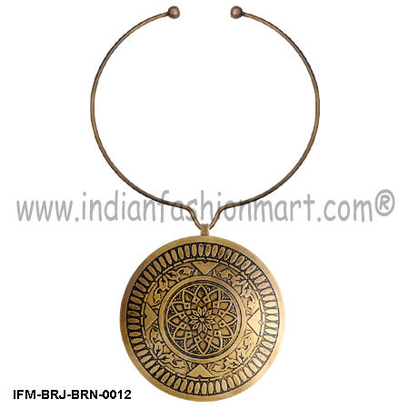 Zingara Prime - Brass Necklace Size: Choker Inner Diameter-140 Mm