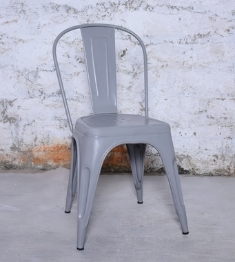Tolix Chair - Stainless Steel, 41x41x91 cm | Grey Finish, Durable, Corrosion Resistant, Lightweight