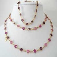 Multi Stone 925 Silver Necklace
