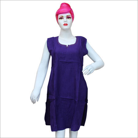 Purple Colour Cotton Kurti