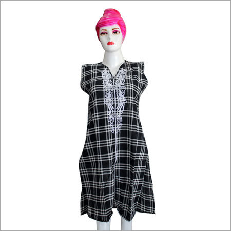 Black Checkered Kurti