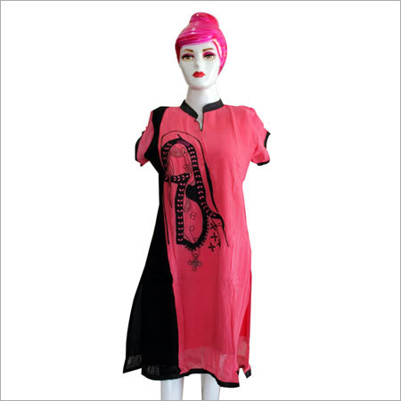 Designer Pink and Black Kurti