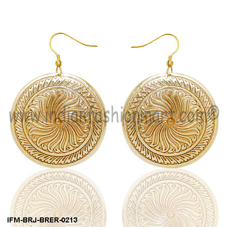 Sun Swerve  - Brass Earrings