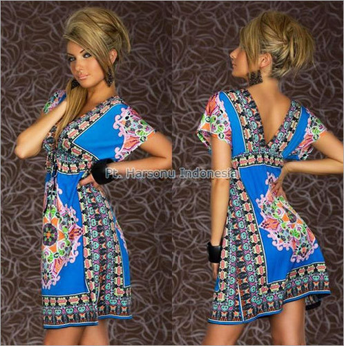 Batik Print Short Dress