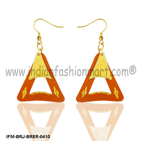 Vibrant  Desire - Brass Earrings