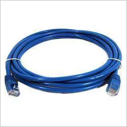 CAT-6 Patch Cord - PVC Material, 1 Mtr Length, Blue Color, 4 Pairs RJ-45 Connectors | Weather Proof, Applications: LAN, Broadband, Telecommunication