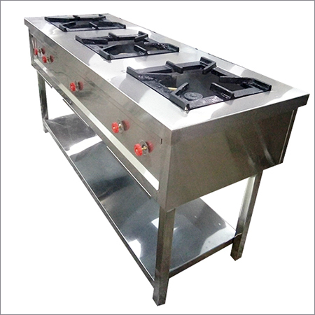 Stainless Steel Three Burner Range