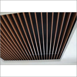 Baffele Ceiling Wooden Finish