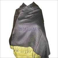 Silk Wool Stripe Shawls - 50% Silk, 50% Wool, 70x200 Cm | Unisex, Machine Made, Daily Wear, Smooth Texture, Excellent Tearing Strength