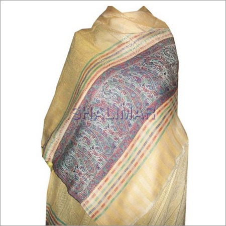 Machine Made Kani Wool Silk Shawls