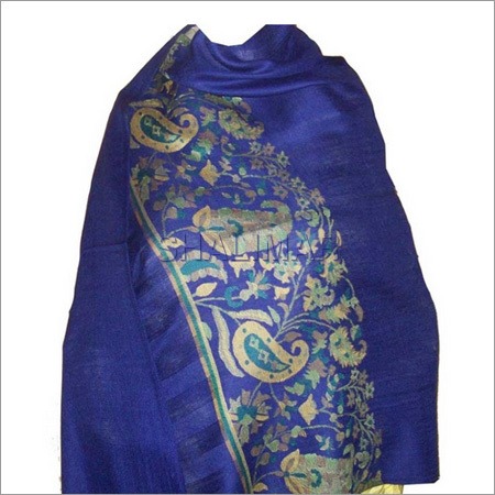 Machine Made Designer Wool Silk Shawls