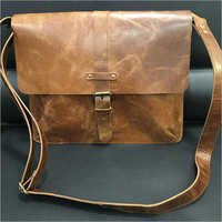 Designer Leather Messenger Bag