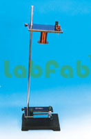 G BY FREE FALL APPARATUS - Plastic Base, 12 mm Rod, Steel Hinged Plate | Prompt Release, Adjustable Contact, Complete Stand