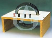 Magnetic Field Apparatus - Wooden Base, Plastic Ring, Copper Wire Coils 5/10/20 Turns | Variable Turns, Clear Terminals, Durable Base