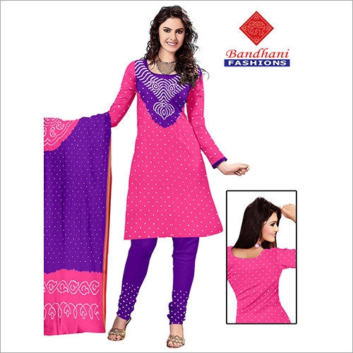 Jamnagar Bandhani Printed Cotton Dress Material Jamnagar Bandhani Printed Cotton Dress Material