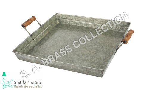Galvanized Garden Bird Feeding Tray - Iron, 40 x 30 x 10 cm | Beautifully Galvanized Finish, Rustic & Patina Options, UPS Able Packaging