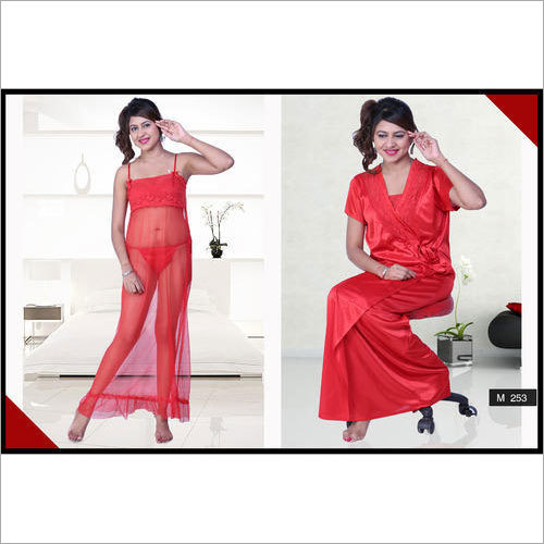 3 Piece Ladies Designer Nightwear