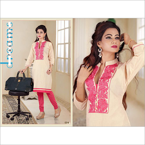 Ladies Cotton Embroidered Kurtis