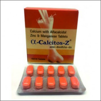 Calcium Carbonate & Alfacalcidol - Essential Mineral Supplement Tablets Supports Acid Indigestion Relief Strengthens Bone and Muscle Function