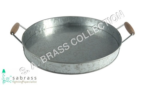 Galvanized Oval Tray