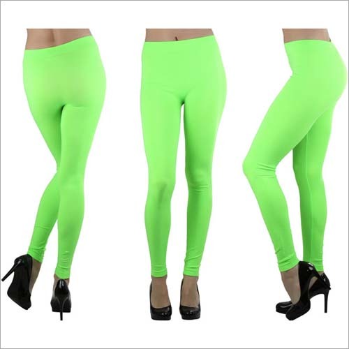 Ankle Length Legging - Cotton & Spandex Blend, XL Size, Parrot Green Color, Formal Ethnic Wear, Cool Pass Feature, Washable and Summer Ready