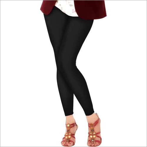 Women Leggings - Cotton, Sizes XS to XXL, Black | Cool Pass, No Fade, Quick Dry, Washable, Plain Pattern for Summer
