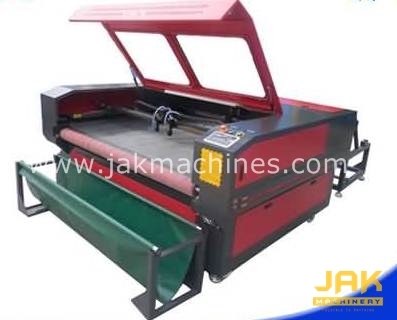 Auto Feed Fabric Cutting Machine - CO2 Laser 80 Watt 1600mm x 1000mm Working Area High Precision & Speed Automatic Feeding Efficient Vacuum Cleaning System