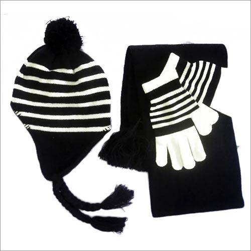 Knitted Hat Glove And Scarf Set