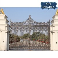 Modern Design Wrought Iron Gates - Color: Black