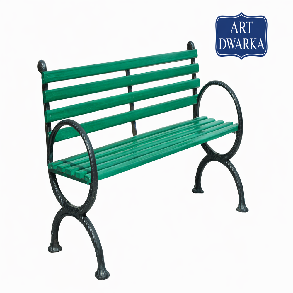 Elegant Design Cast Iron Garden Bench