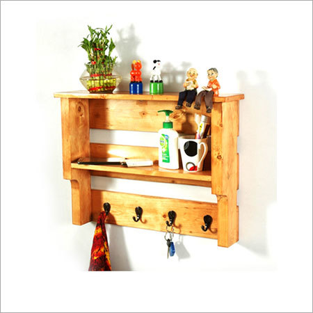 Furniture Hardware Storage Wall Shelf With Hooks