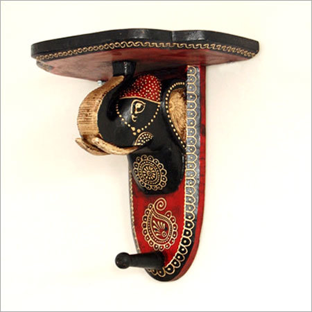 Furniture Hardware Handpainted Elephant Shape Bracket Wall Shelf