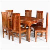 Furniture Hardware Sheesham Wood 6 Seater Dining Set