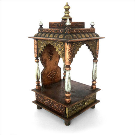 Handmade Painted Wooden Mandir Usage: Handicrfts/ Furniture