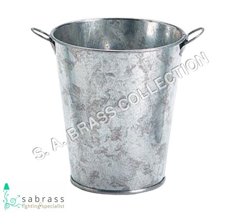 Galvanized Garden Bucket Dimensions: Dia - 8 X Ht - 10  Centimeter (Cm)