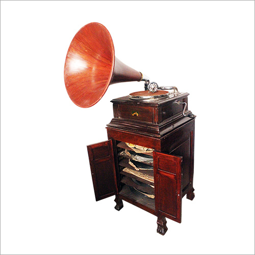 Antique Wooden Gramophone