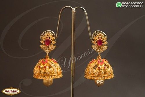 Golden Fancy Ladies Earrings