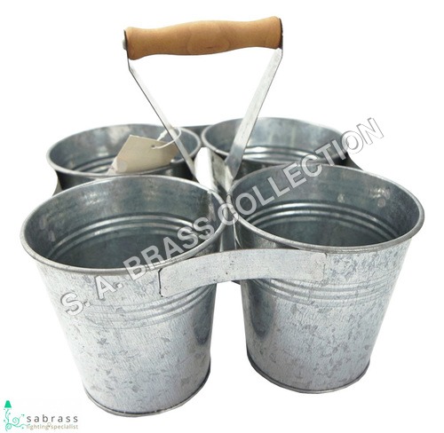 Galvanized Garden Flower Pot Dimensions: 20 X 20 X 10 Centimeter (Cm)