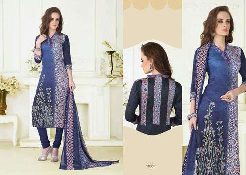 Dry Cleaning Cotton Work Suits With Chiffon Dupatta Mcm Tehzib