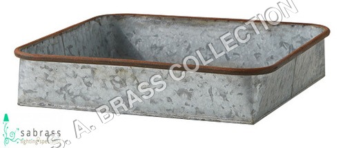 Galvanized Garden Square Tray Dimensions: 42 X 42 X 9 Centimeter (Cm)