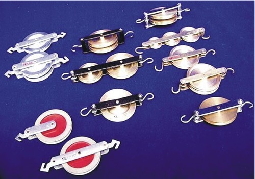 Pulleys, Assorted - Aluminum Machine-Turned, Wide Grooves, Two Hooks | Steel, Industrial Use