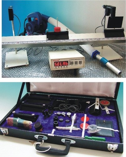 Linear Air Track Kit - PVC & Metal, 1.2m Length with Adjustable Alloy Feet, Includes Sliding Vehicles, Catapult Arms, and Experimental Accessories