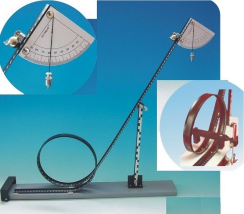 Centrifugal Track (Loop) - Aluminium Track with 20cm Diameter Circular Loop | Adjustable Inclination Angle, Includes 2 Pairs of Spheres, Electrostatic Paint