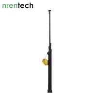 8m Crank Winch Mast - Steel With Black Paint, 50kg Payload, Telescopic Design 2.2m Retracted Length