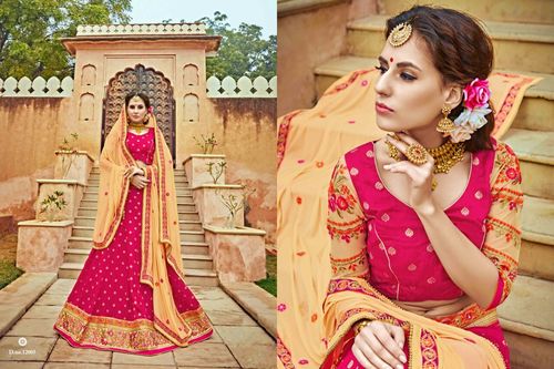 Bridal Dresses - Cotton Silk Fabric, Printed Pattern | Elegant and Comfortable Design