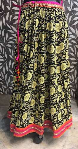 Cotton Ajarak Print Skirt