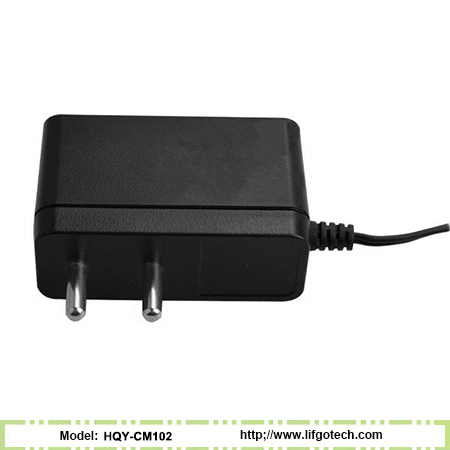 India Charger - 70x40x27mm Black, 12.5W 5V 2.5A Power Adapter, 1.2M Cable, Overload and Voltage Protection